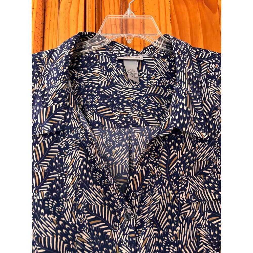 Catherines Button Front Blouse - Picture 2 of 8